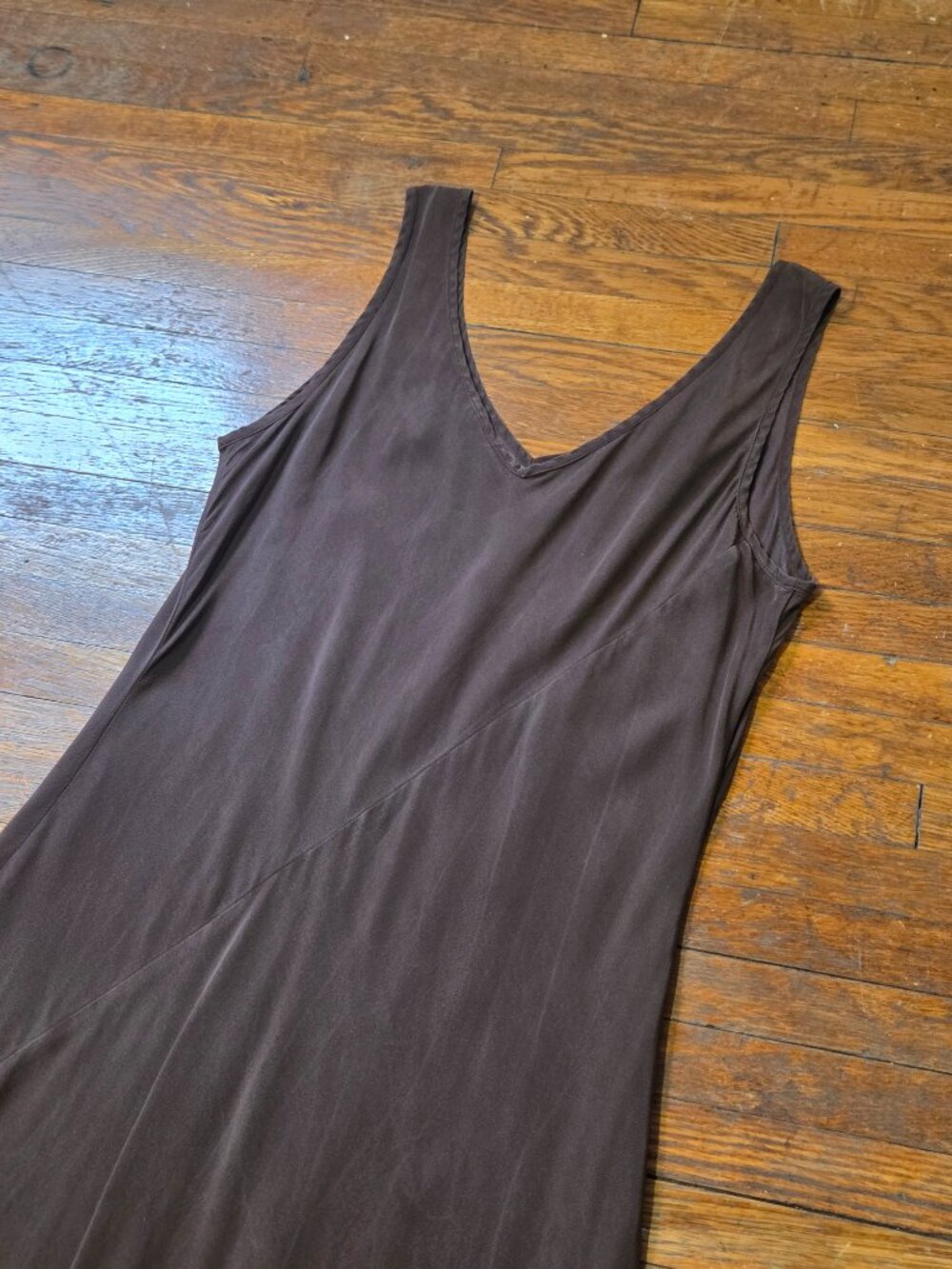 The J. Peterman Company Vintage Brown Sleeveless Maxi Dress - Picture 3 of 5